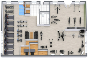 Plan de bâtiment de gymnase de structure métallique de Professionl pour la forme physique