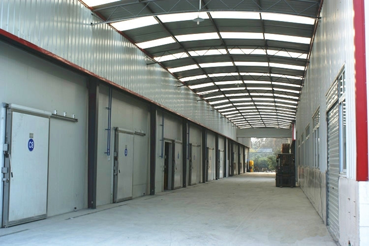 Entrepôt logistique de structure en acier préfabriqué avec rack de stockage