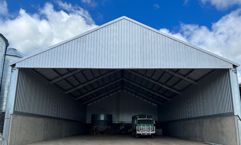 hangar d'acier pour grain