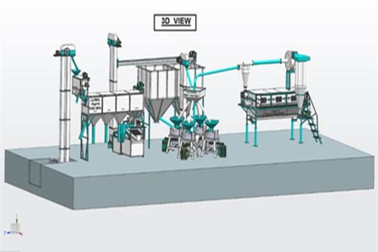 usine de moulin &agrave; farine commerciale