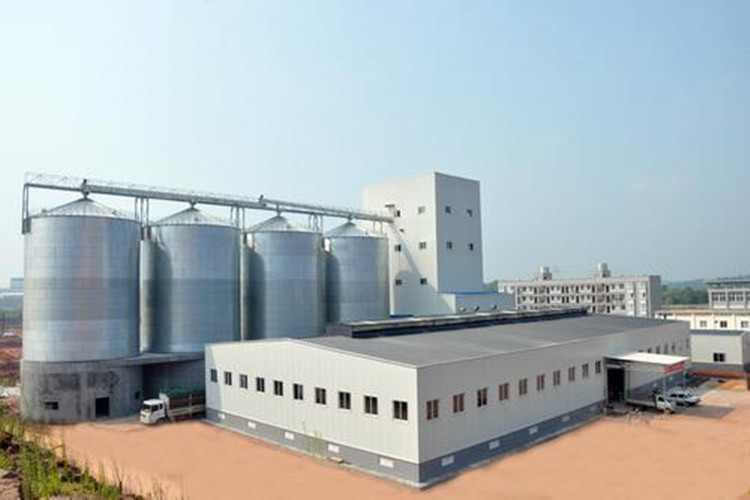 Entrepôt préfabriqué de structure métallique pour le stockage d'alimentation