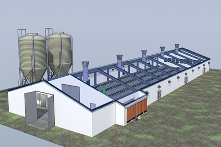 ferme de poulet pr&eacute;fabriqu&eacute;