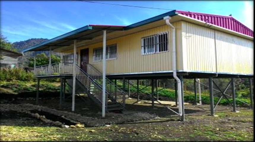 Maisons préfabriques avec une chasis en acier en Papouasie-Nouvelle-Guinée