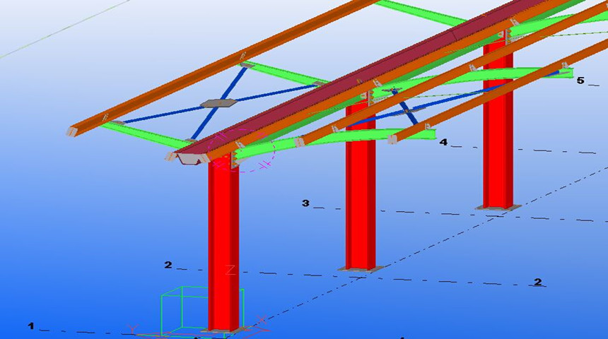 cadre en acier pour la gare routi&egrave;re