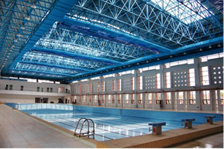 Structure en acier préfabriquée de cadre d&#39;espace pour la conception de piscine
