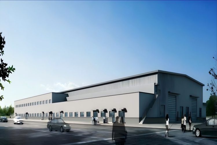 Construction de bâtiments d'usine industrielle à structure métallique