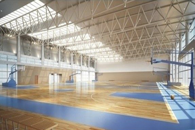 Am&eacute;nagement int&eacute;rieur du gymnase &agrave; structure m&eacute;tallique &agrave; grande port&eacute;e
